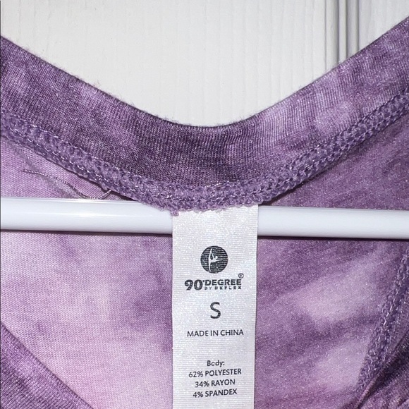 90 Degree By Reflex Purple Tie-Dye Tank Top - Picture 4 of 4